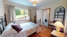 Double bed with ensuite bathroom